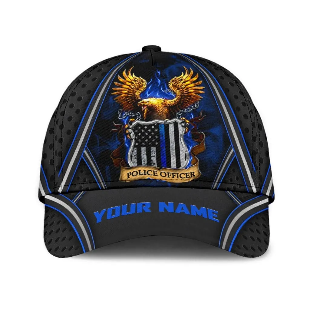 Personalized Police Officer 3D Baseball Cap, Eagle Police Hat for Him