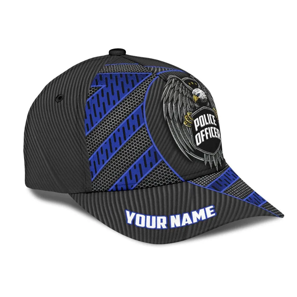 Personalized Police Officer 3D Baseball Cap, Eagle Police Hat for Him