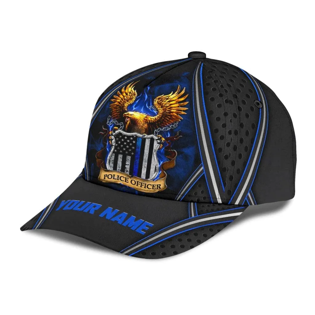 Personalized Police Officer 3D Baseball Cap, Eagle Police Hat for Him