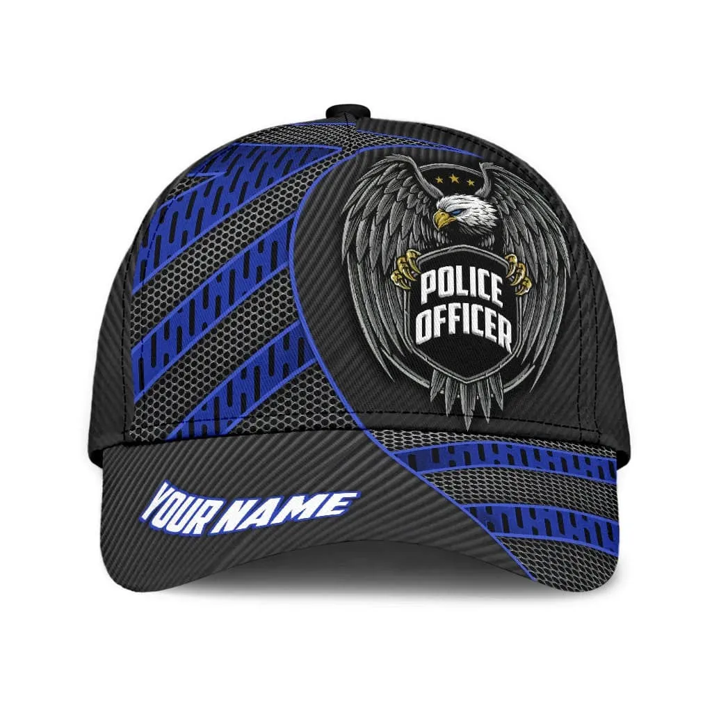 Personalized Police Officer 3D Baseball Cap, Eagle Police Hat for Him