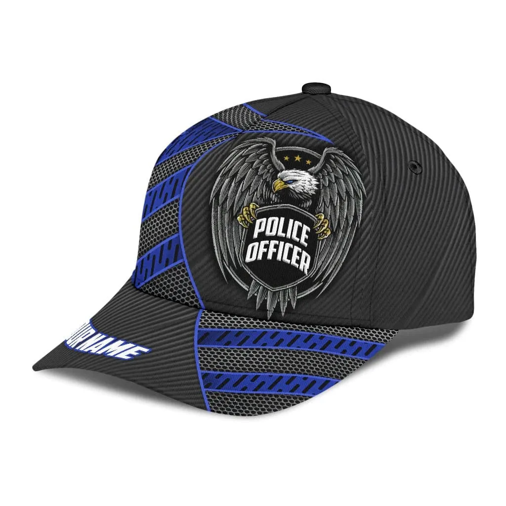 Personalized Police Officer 3D Baseball Cap, Eagle Police Hat for Him