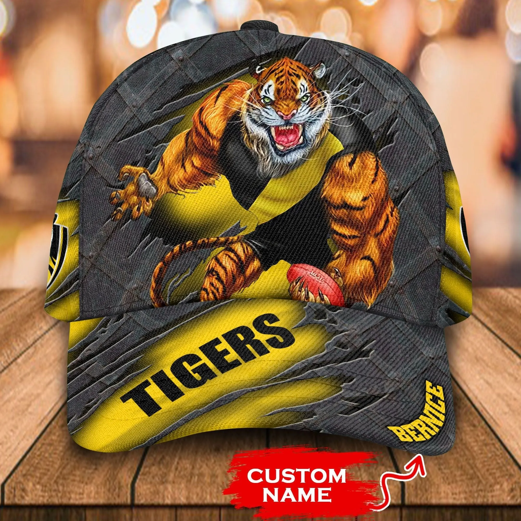 Personalized Richmond Tigers Football Club 3D Cap for Players, Custom Name Richmond Tigers Hat