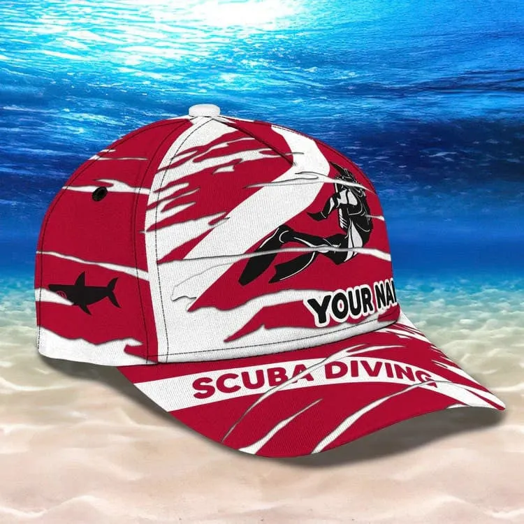 Personalized Scuba Diving - Enjoy The View Ocean 3D Baseball Cap for Female Scuba Diver