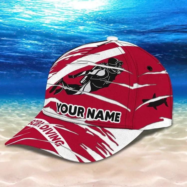 Personalized Scuba Diving - Enjoy The View Ocean 3D Baseball Cap for Female Scuba Diver