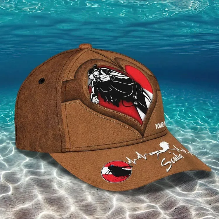 Personalized Scuba Diving - Enjoy The View Ocean 3D Baseball Cap for Female Scuba Diver