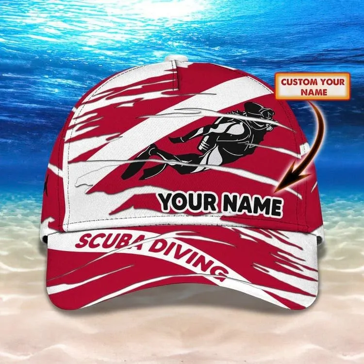 Personalized Scuba Diving - Enjoy The View Ocean 3D Baseball Cap for Female Scuba Diver