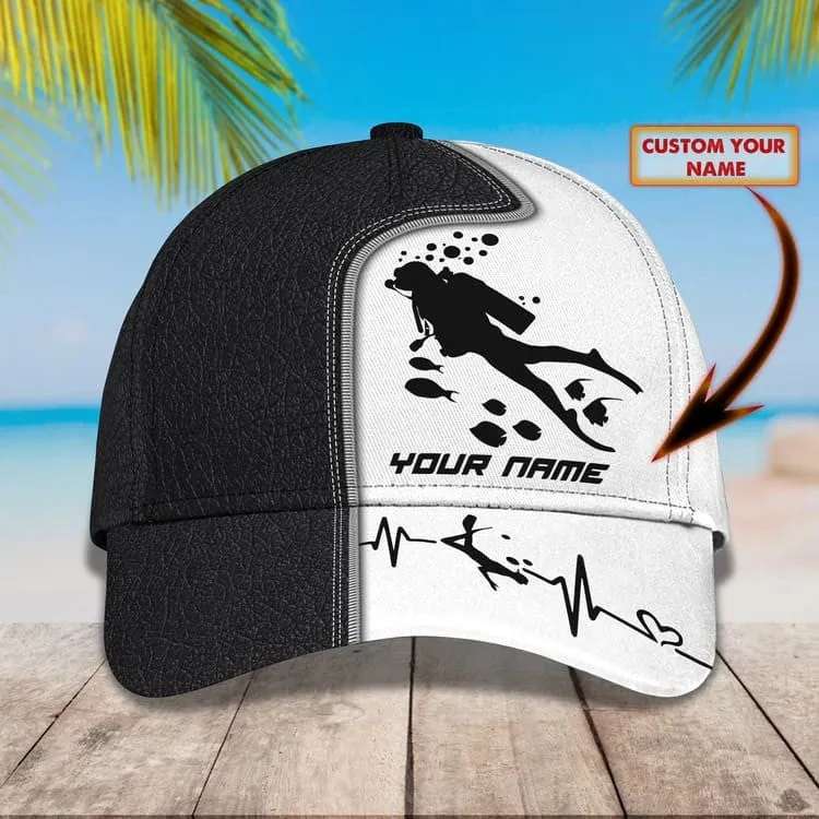 Personalized Scuba Diving - Enjoy The View Ocean 3D Baseball Cap for Female Scuba Diver