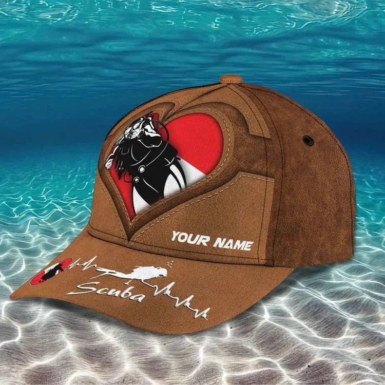 Personalized Scuba Diving - Enjoy The View Ocean 3D Baseball Cap for Female Scuba Diver