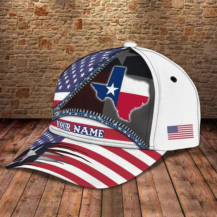 Personalized Texas Cowboy 3d baseball Cap, Cowboy Cowgirl Hat for Texas Lovers