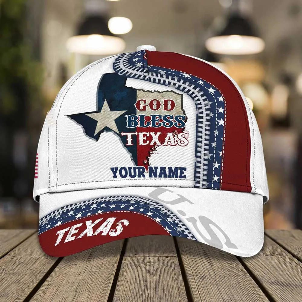 Personalized Texas Cowboy 3d baseball Cap, Cowboy Cowgirl Hat for Texas Lovers