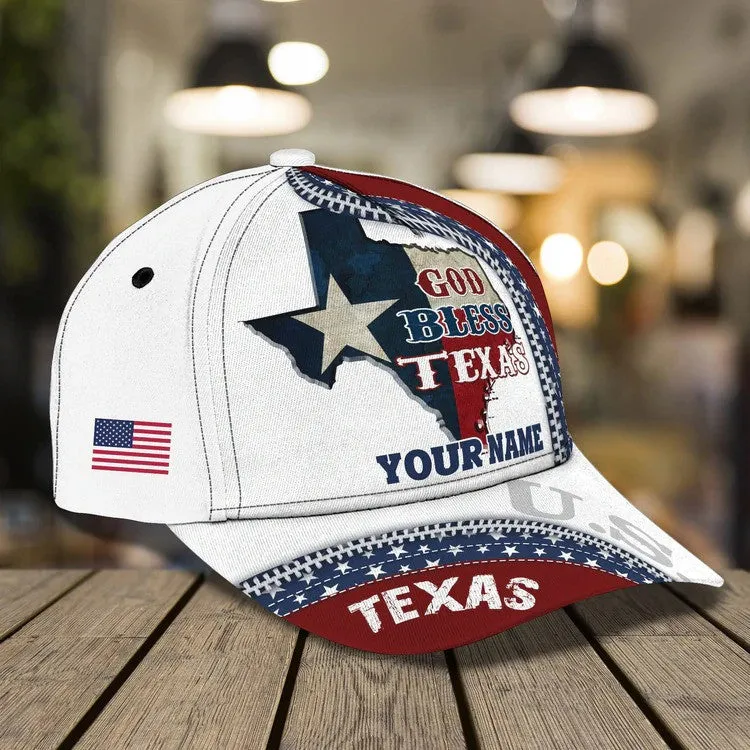 Personalized Texas Cowboy 3d baseball Cap, Cowboy Cowgirl Hat for Texas Lovers