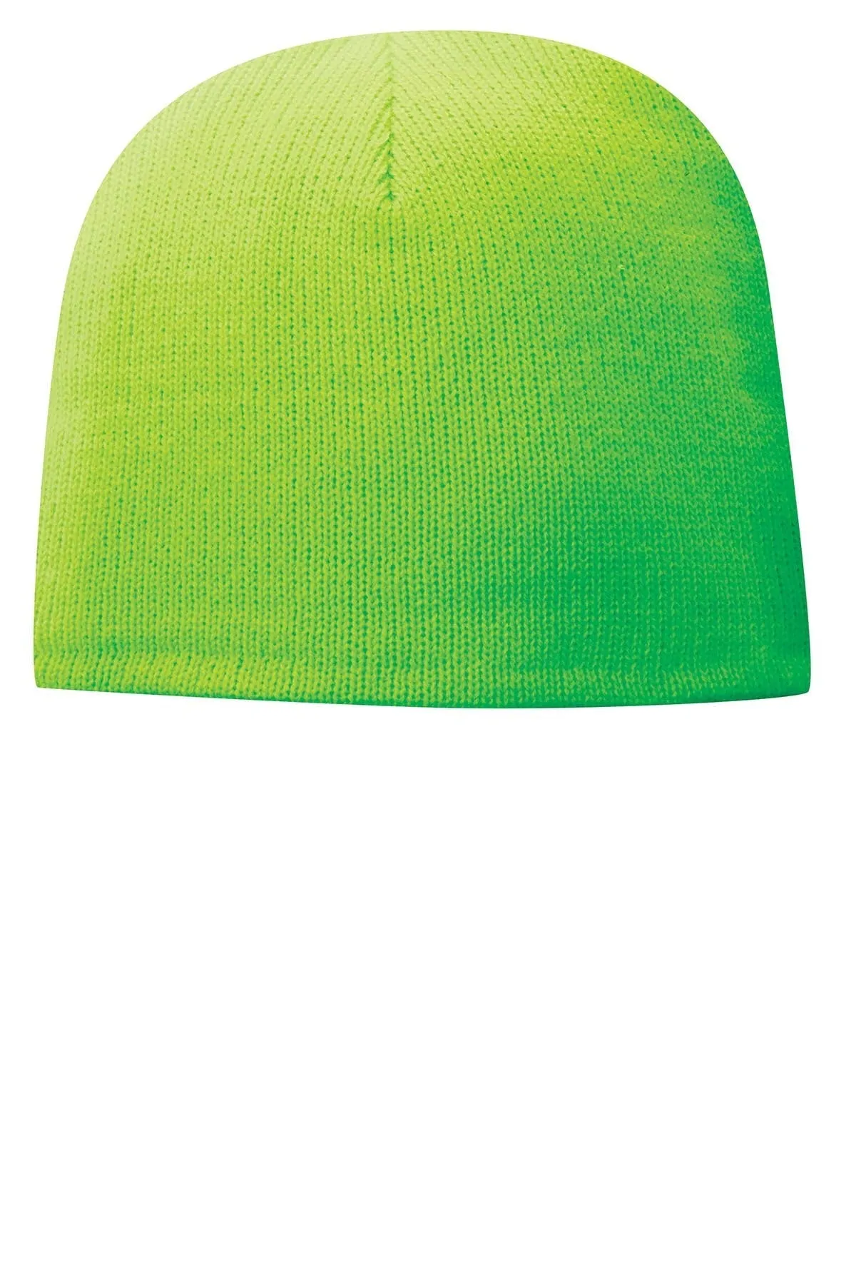 Port & Company Fleece Lined Branded Beanies, Neon Green