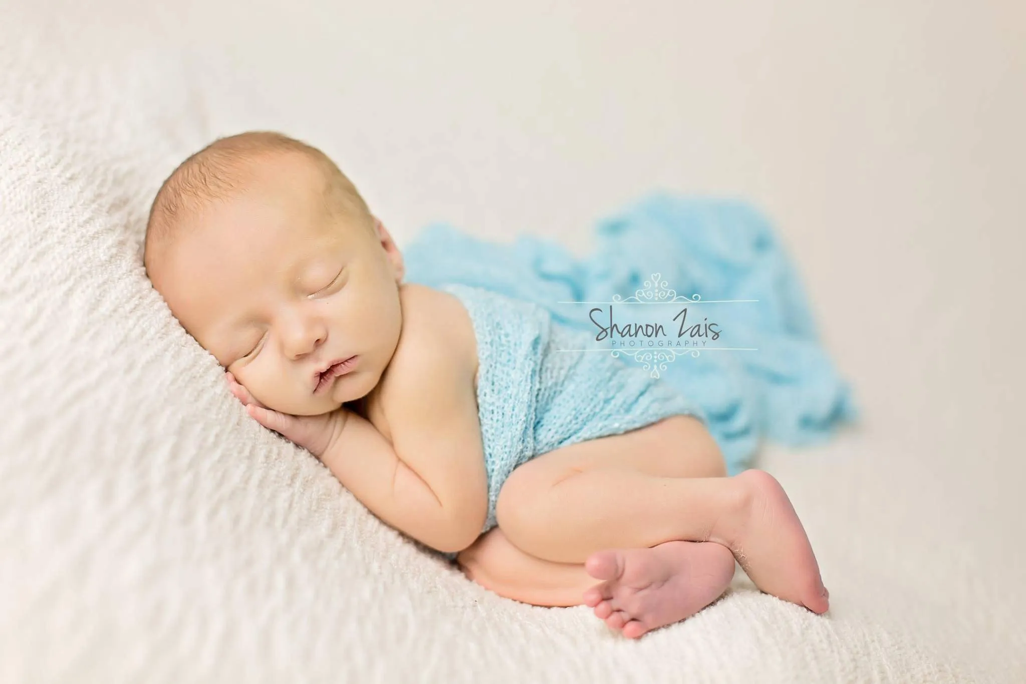 Powder Blue Stretch Knit Baby Wrap