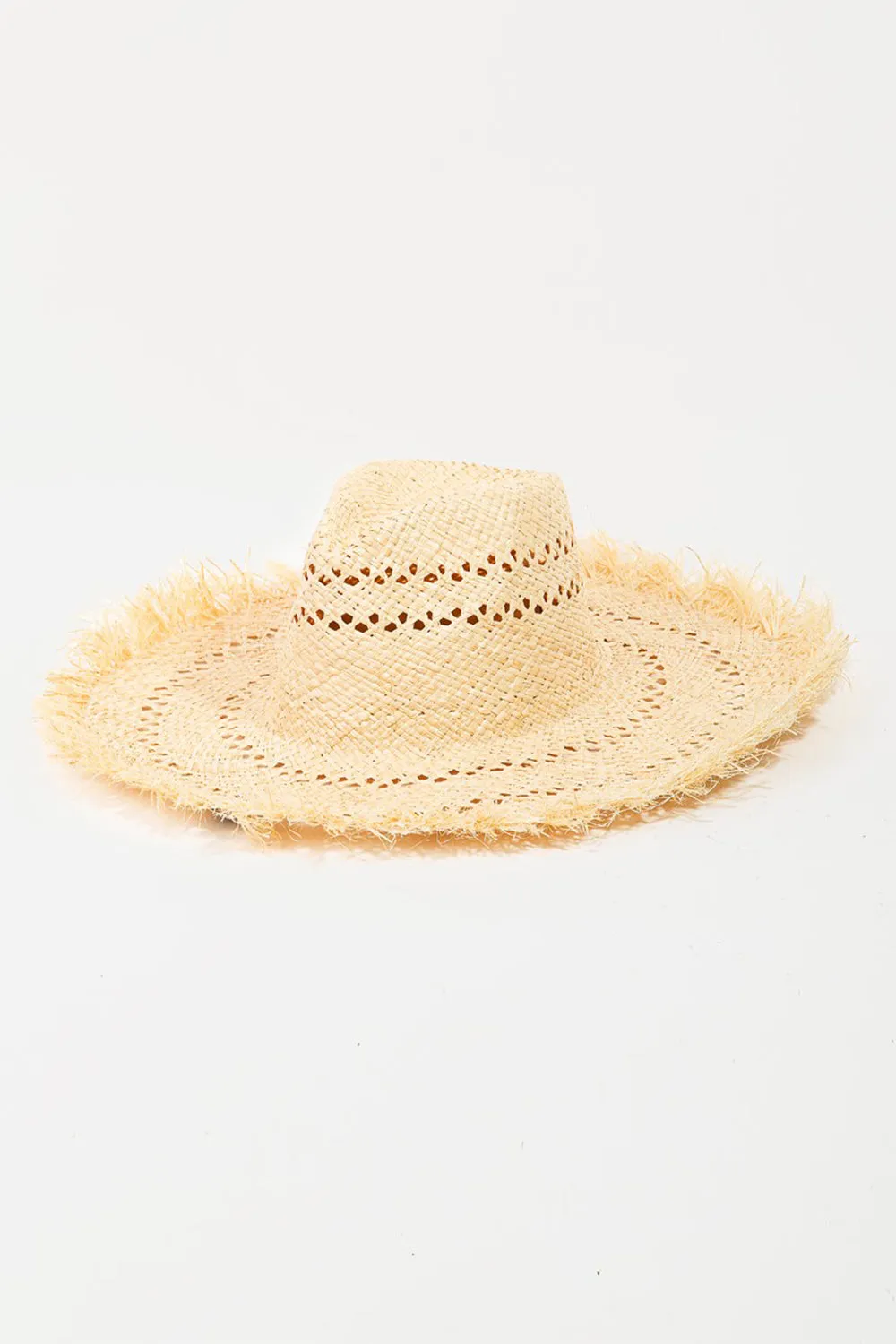 Raw Hem Weave Hat