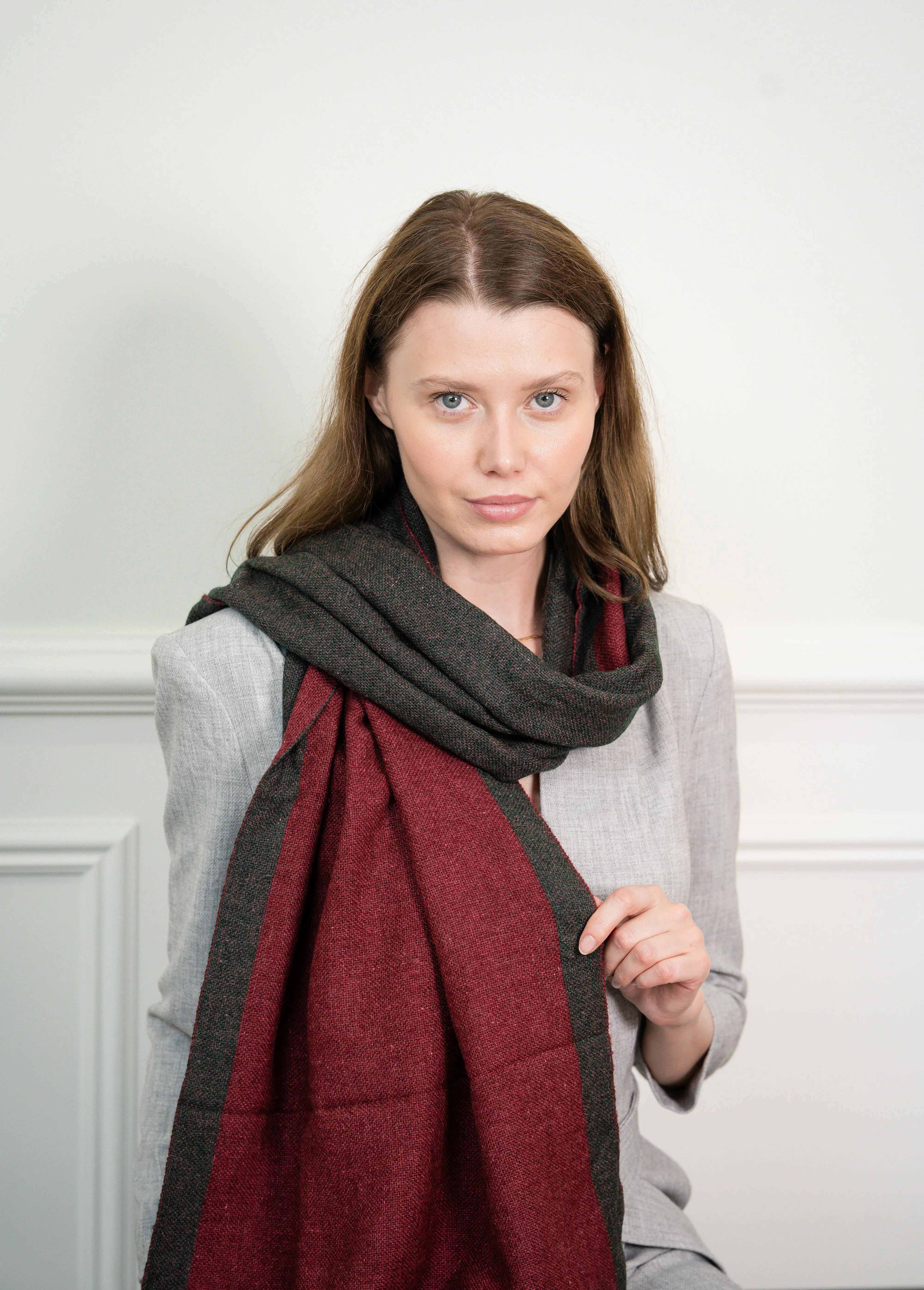 Ristic Red Two Tone Scarf