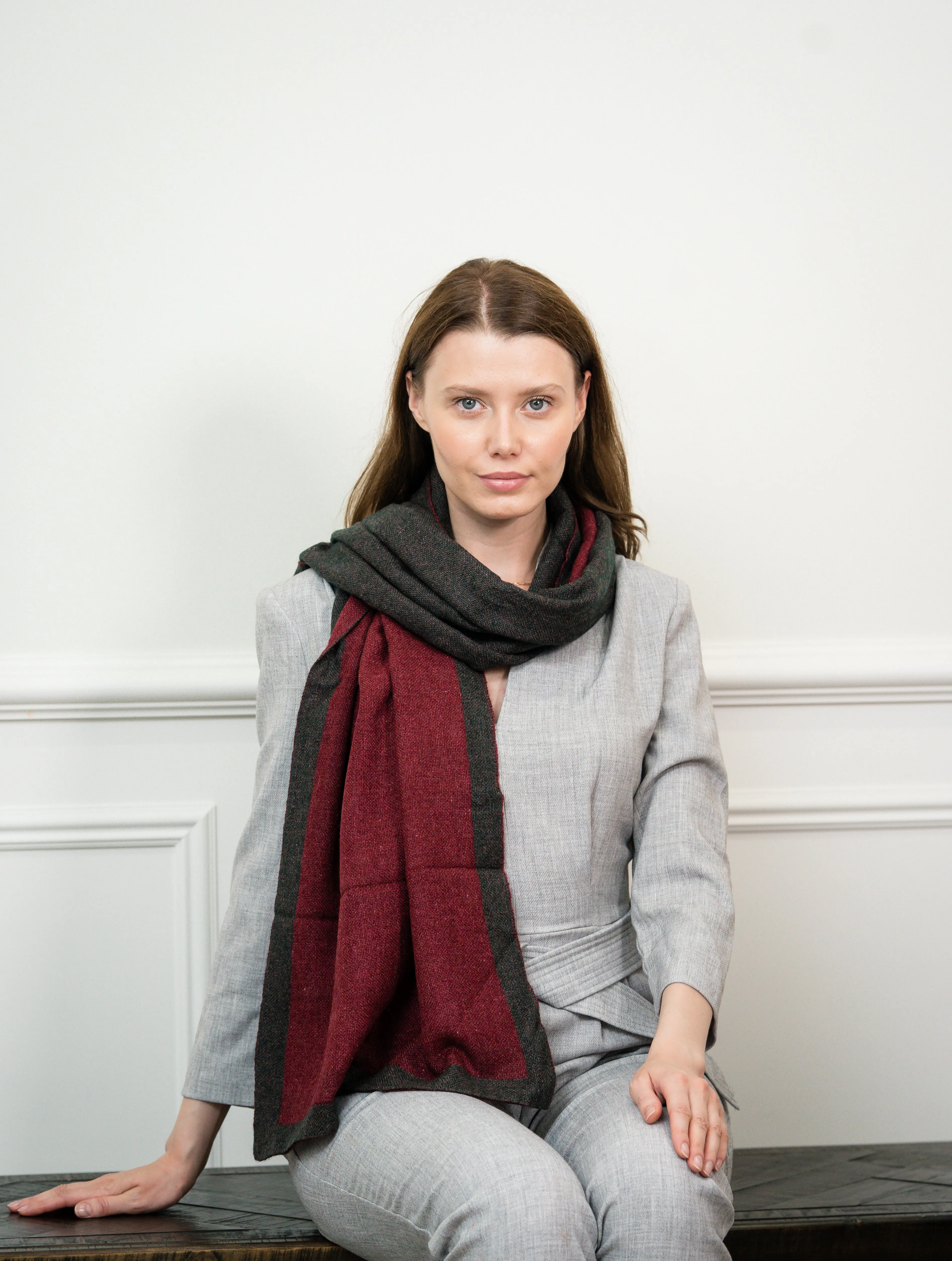 Ristic Red Two Tone Scarf