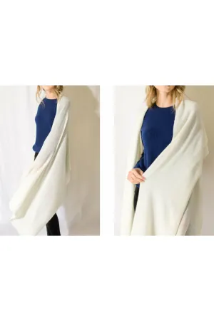 Robertson Madison 100% Cashmere Travel Wrap CC-102 | Ivory