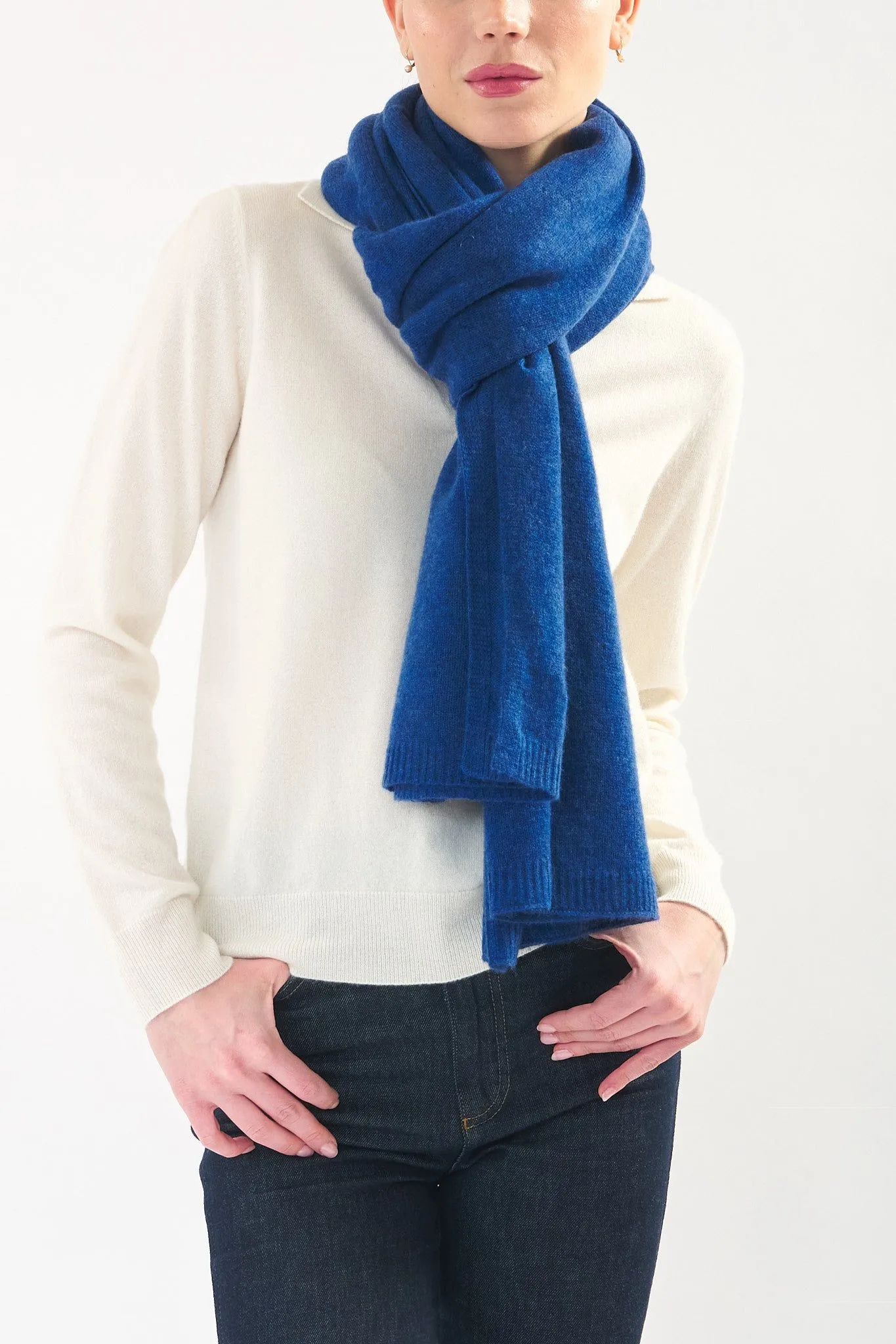 Robertson Madison 100% Cashmere Travel Wrap | Royal Blue