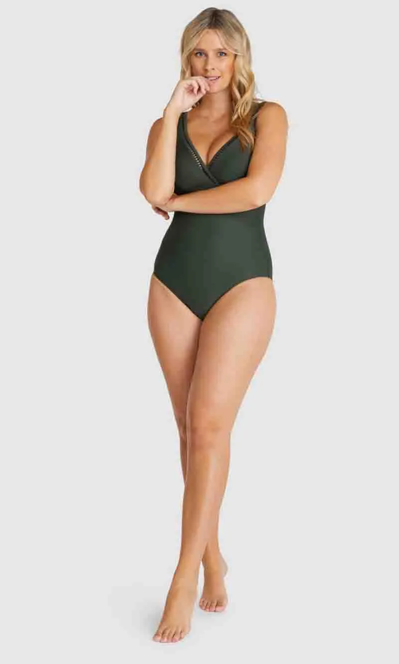 Rococco Plain E-F Cup One Piece Swimsuit