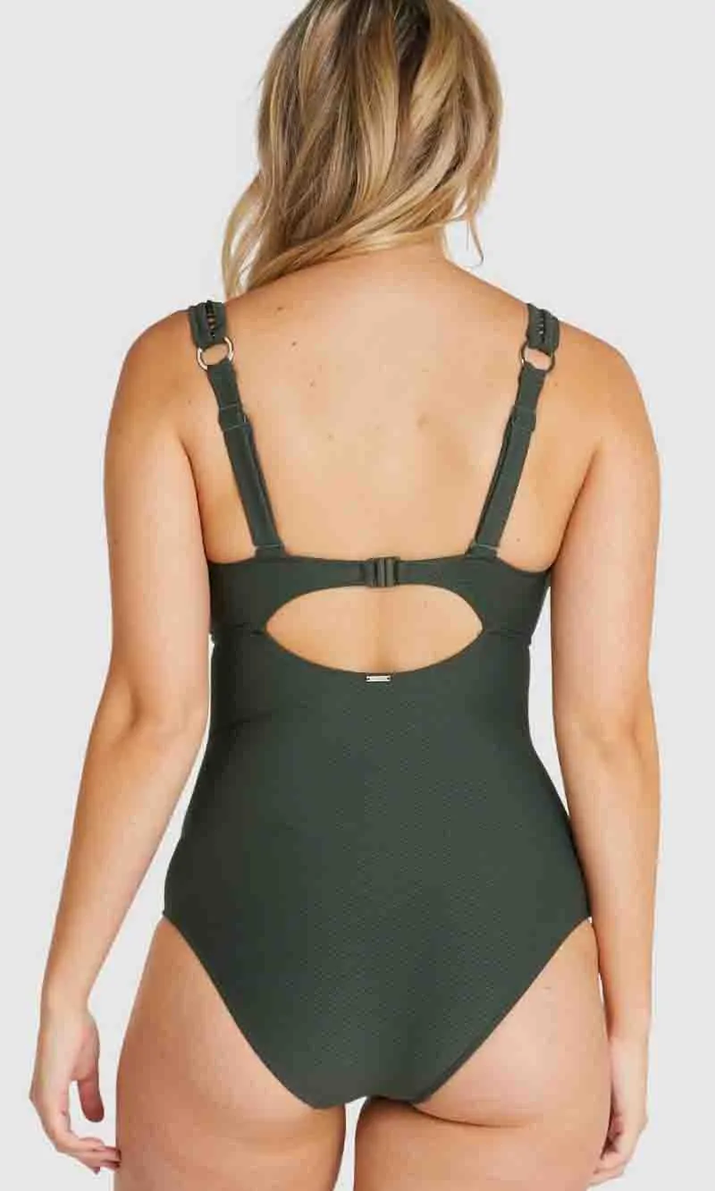 Rococco Plain E-F Cup One Piece Swimsuit