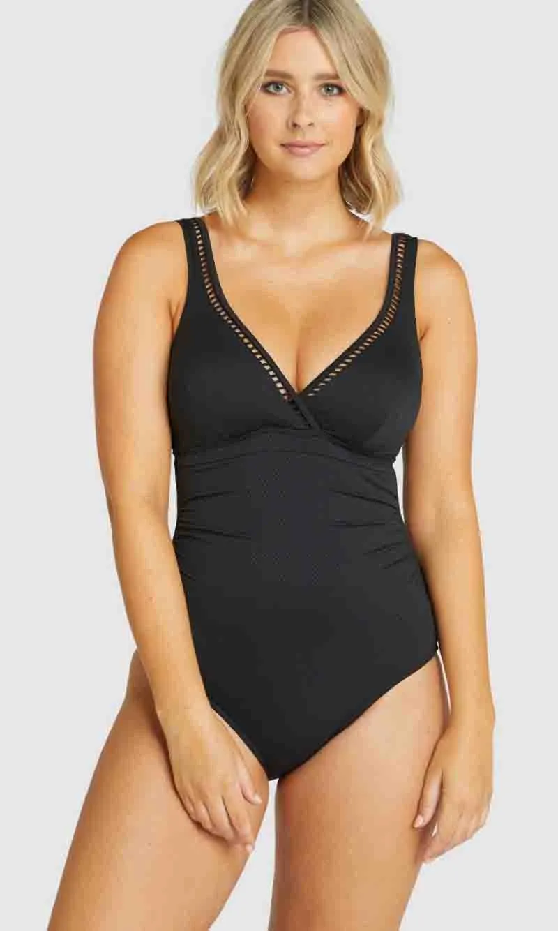 Rococco Plain E-F Cup One Piece Swimsuit