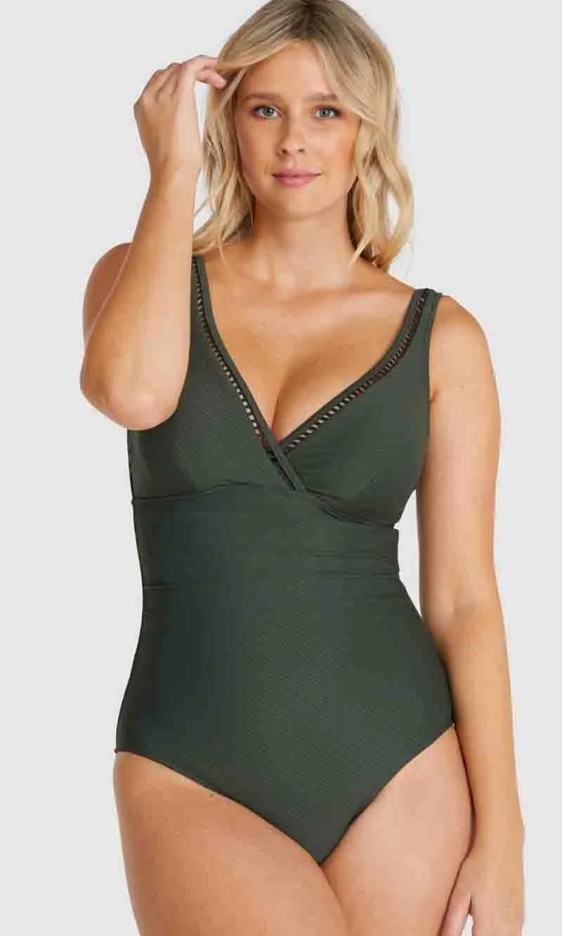 Rococco Plain E-F Cup One Piece Swimsuit