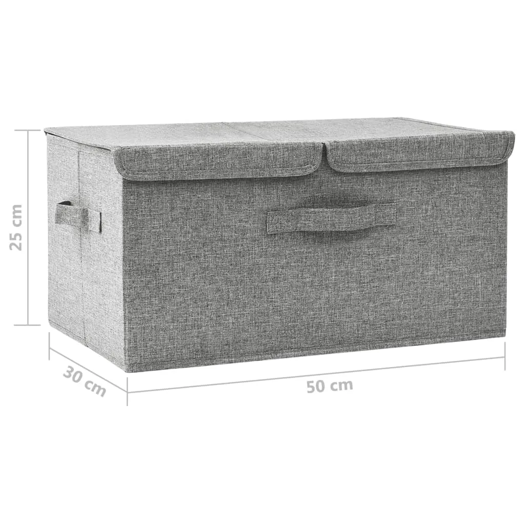 Storage Box Fabric 50x30x25 cm Grey