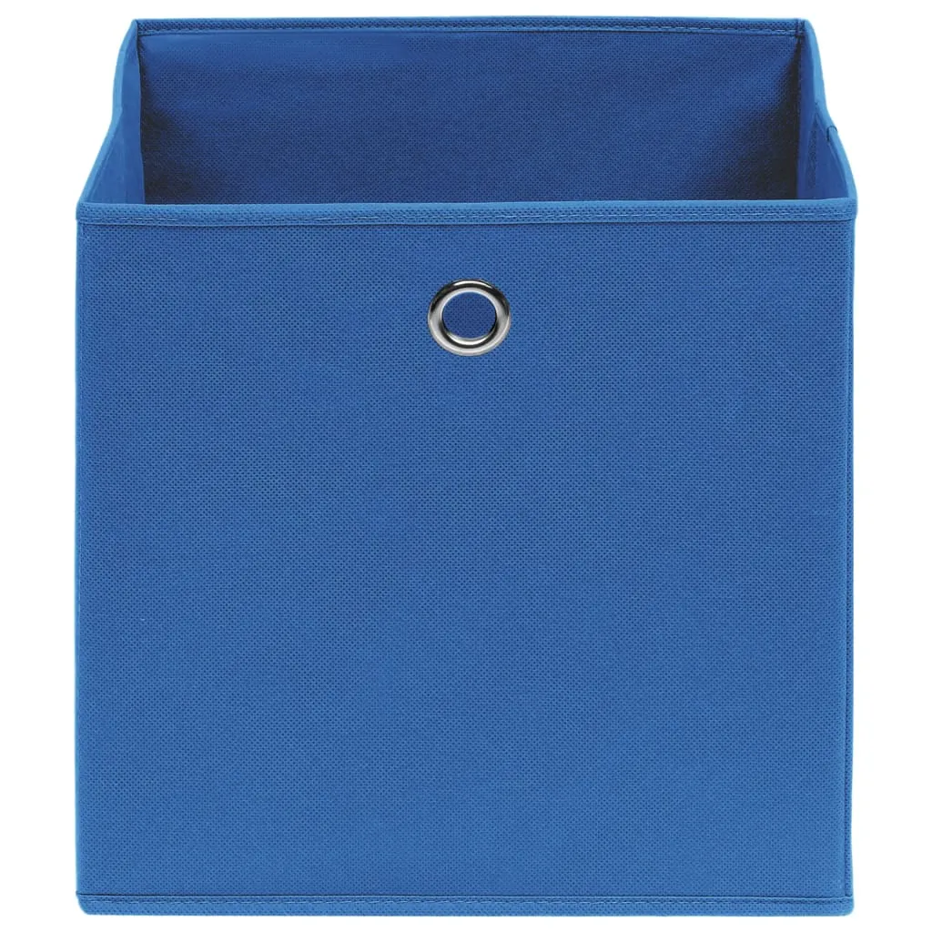 Storage Boxes 10 pcs Blue 32x32x32 cm Fabric