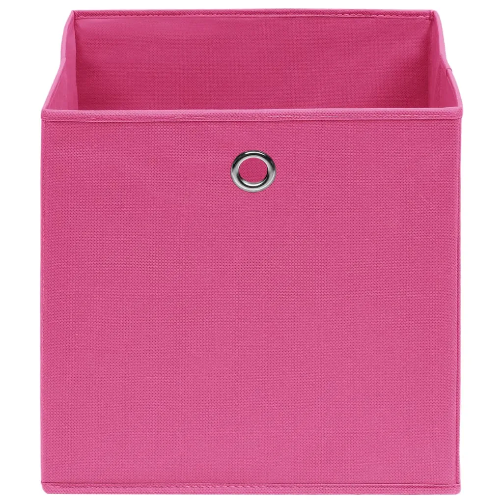 Storage Boxes 10 pcs Pink 32x32x32 cm Fabric