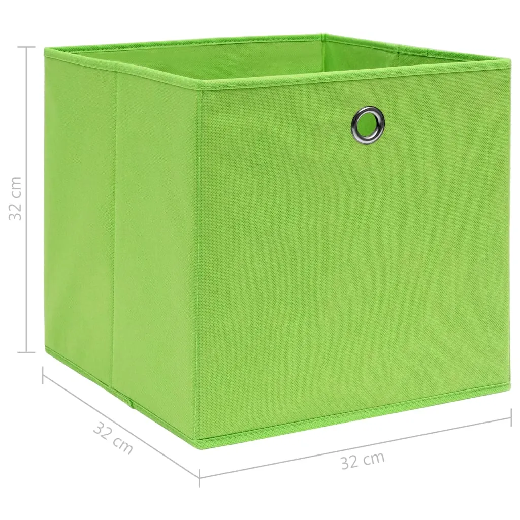 Storage Boxes 4 pcs Green 32x32x32 cm Fabric