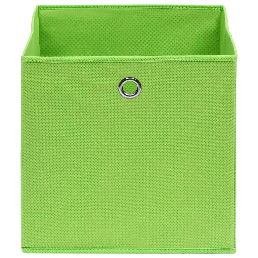 Storage Boxes 4 pcs Green 32x32x32 cm Fabric