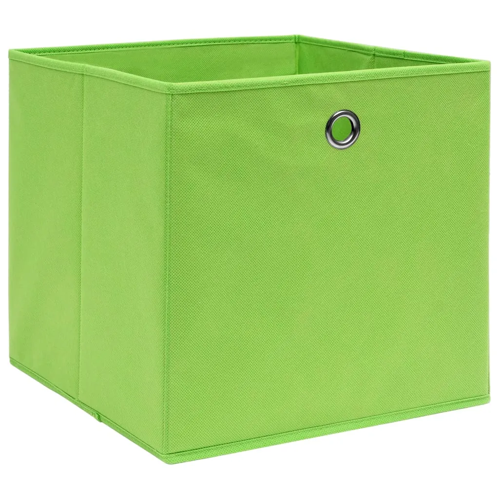 Storage Boxes 4 pcs Green 32x32x32 cm Fabric