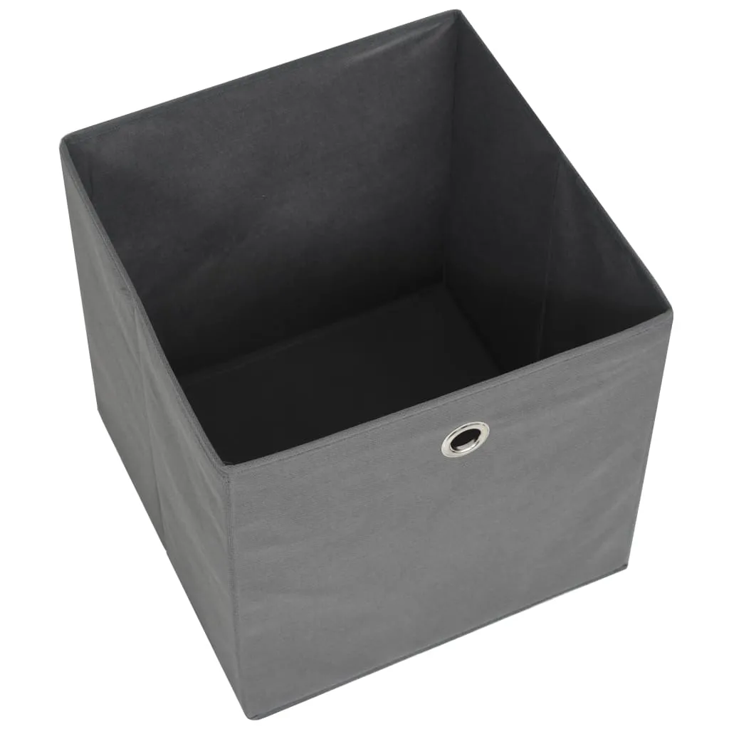 Storage Boxes 4 pcs Non-woven Fabric 32x32x32 cm Grey