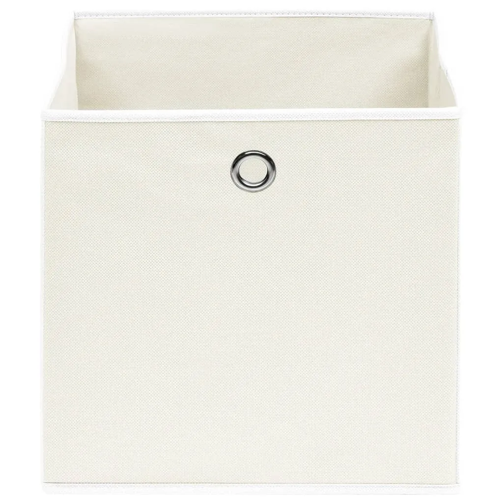 Storage Boxes 4 pcs White 32x32x32 cm Fabric