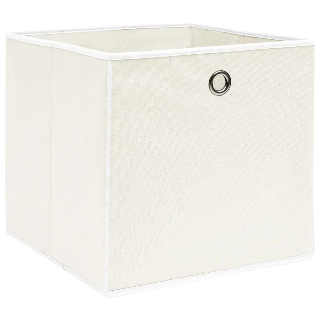 Storage Boxes 4 pcs White 32x32x32 cm Fabric