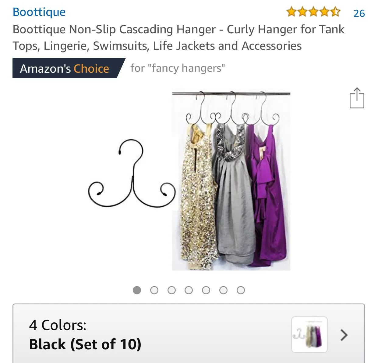 The New Cascading Curly Hanger™ (Set of 5) - Amazon's Choice