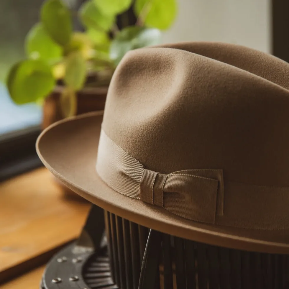 Trendy Classic Felt Fedora in Camel