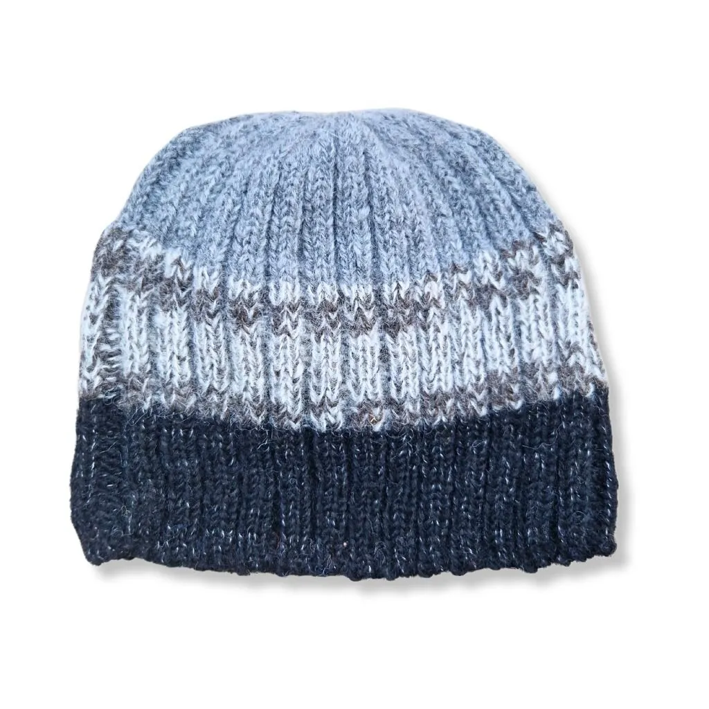 two tone beanie hat