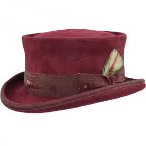 Vintage Vogue Funky Aged Top Hat in Red