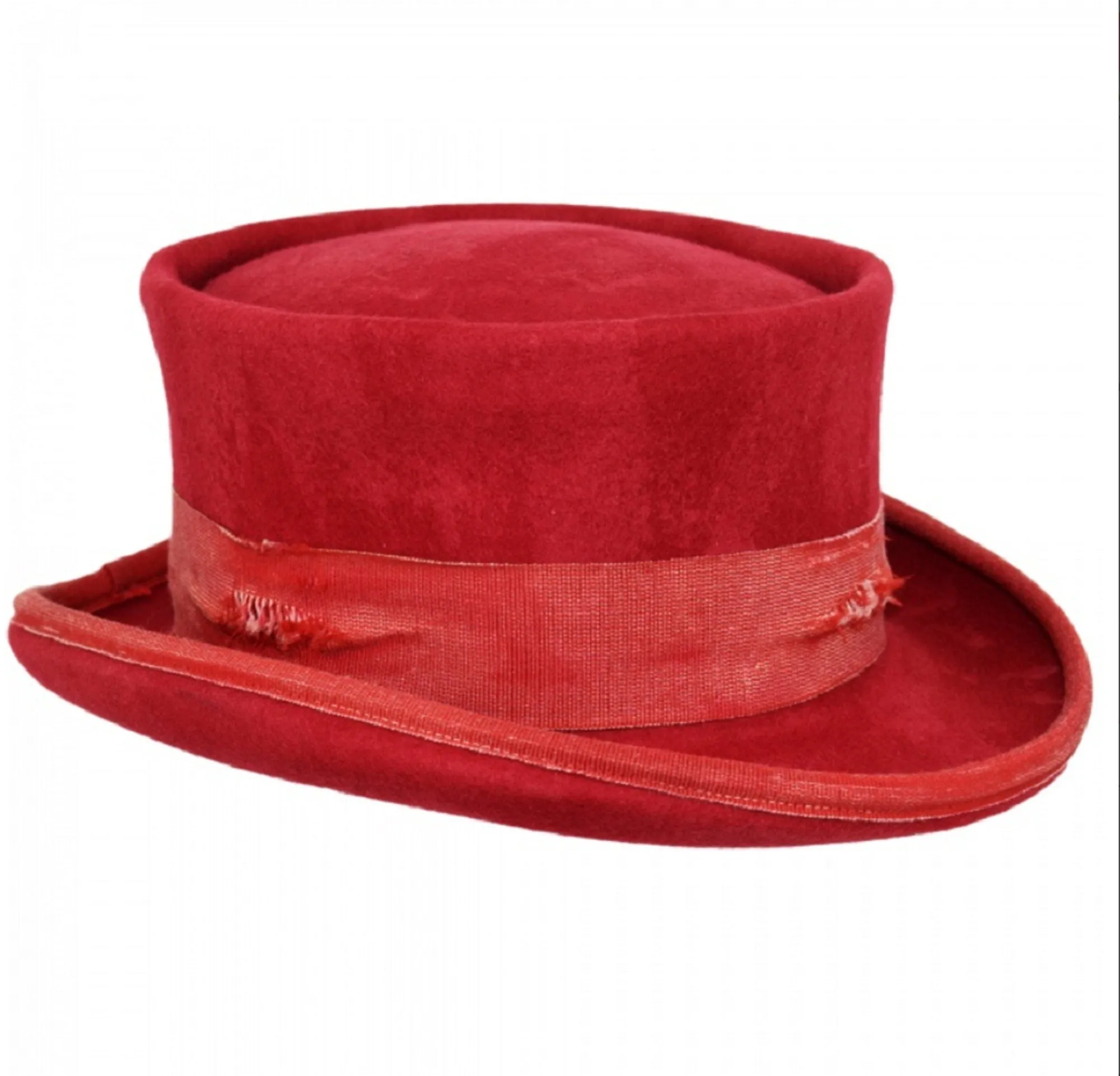 Vintage Vogue Funky Aged Top Hat in Red