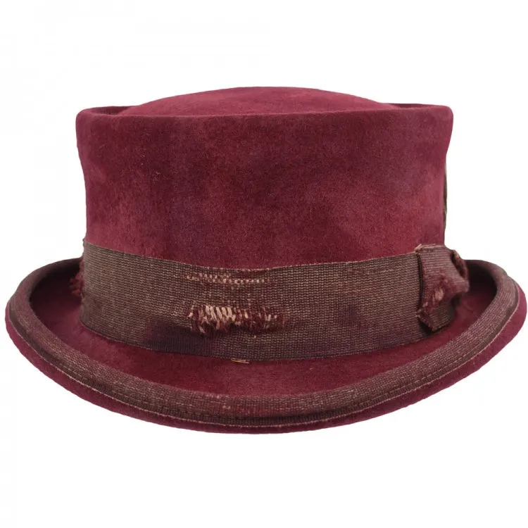 Vintage Vogue Funky Aged Top Hat in Red