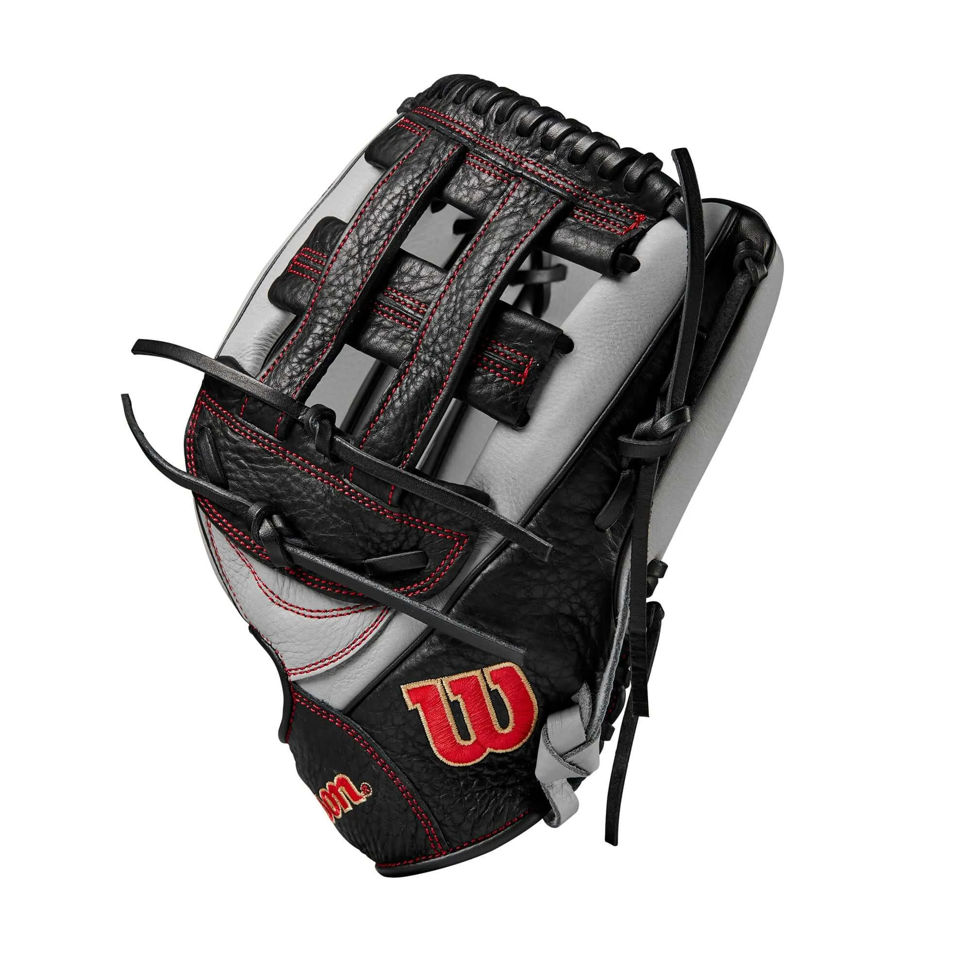 Wilson 2024 A1000 1750 Outfield Baseball Glove Silver/Black/Red 12.5"