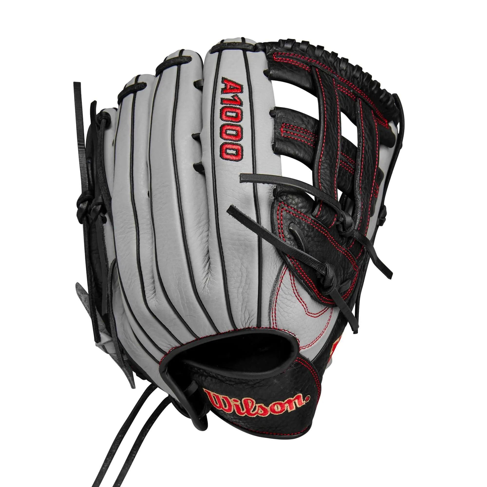 Wilson 2024 A1000 1750 Outfield Baseball Glove Silver/Black/Red 12.5"